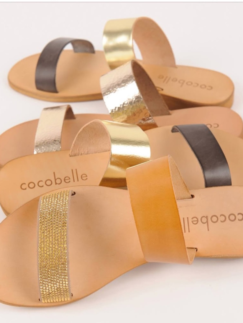 NEW Anthropologie Cocobelle Gold Sandals Size 10 - Picture 3 of 7